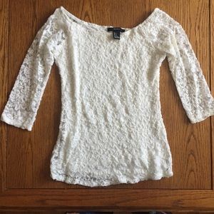 Lace 3/4 Sleeve Shirt